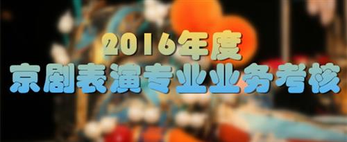 男人大肉棒让女人逼操的好爽动态图国家京剧院2016年度京剧表演专业业务考...